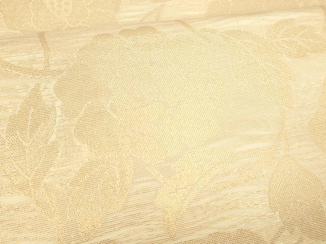平和屋着物＊夏物 全通柄 本袋帯 枝花文 金糸 正絹 逸品 DABA0722cm