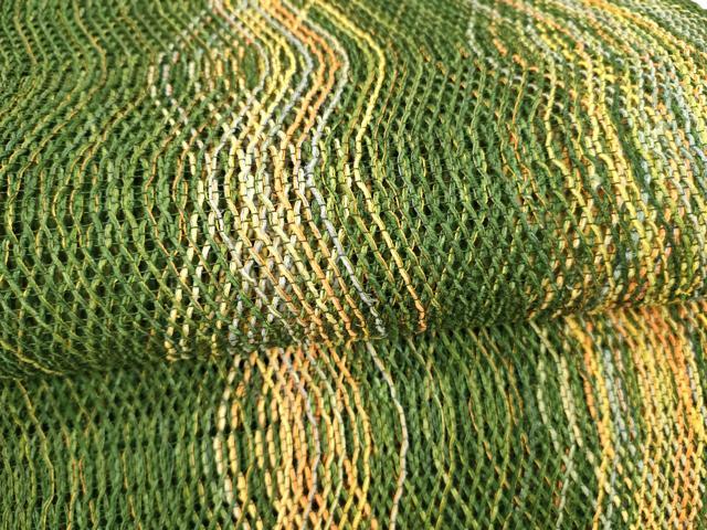 平和屋着物＊夏物 八寸名古屋帯 組織 よろけ縞 正絹 逸品 DABA0723cm