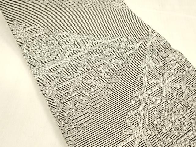 平和屋着物＊夏物 絽綴れ 八寸名古屋帯 抽象花文 逸品 DABA0728cm