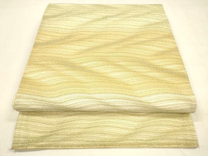平和屋着物＊夏物 全通柄袋帯 霞文 金糸 正絹 逸品 DABA0732cm
