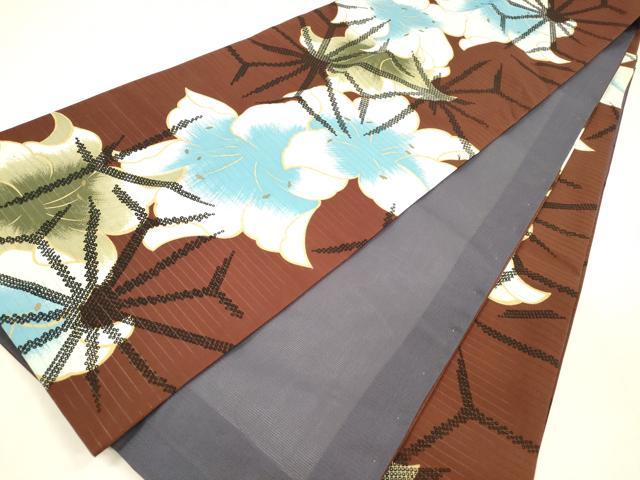平和屋着物＊夏物 全通柄 京袋帯 鹿の子舞花文 金彩 DABA0741cm