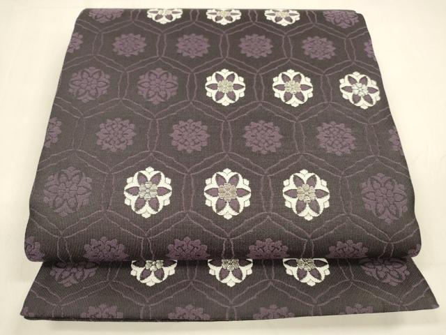 平和屋着物＊夏物　六通柄袋帯　唐織　舞花文　銀糸　正絹　逸品　DABA0743cm 平和屋着物＊夏物 六通柄袋帯 唐織 舞花文 銀糸 正絹 逸品 DABA0743cm