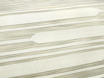 平和屋着物＊夏物 絽綴れ 八寸名古屋帯 横段文 秘色色 正絹 逸品 DABA0745cm