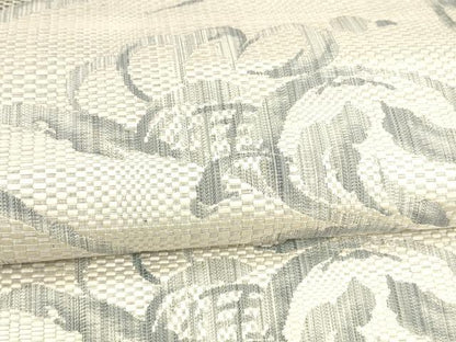 平和屋着物●本場筑前博多織 八寸名古屋帯 草花文 正絹 逸品 DABA0756cm