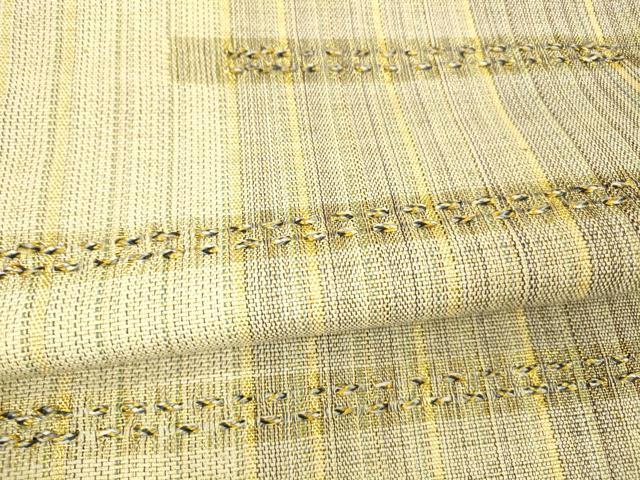 平和屋着物▽スリーシーズン 春夏秋 太鼓柄袋帯 横段文 金糸 正絹 逸品 DABA0763cm