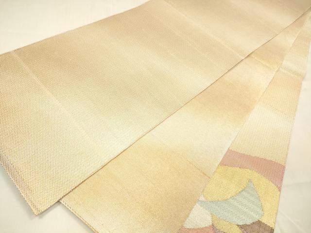 平和屋着物●太鼓柄袋帯　抽象文様　金銀糸　正絹　逸品　DABA0770cm