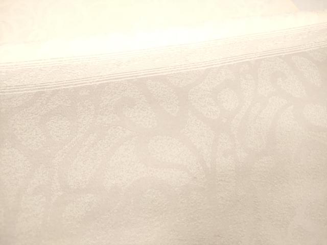 平和屋着物●両面　太鼓柄袋帯　南天文　横段抽象文　金糸　銀通し地　正絹　逸品　DABA0775cm 平和屋着物○両面 太鼓柄袋帯 南天文 横段抽象文 金糸 銀