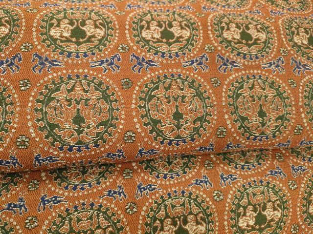 平和屋着物○全通柄九寸名古屋帯 円文白虎朱雀錦