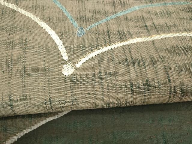 平和屋着物●太鼓柄袋帯　すくい織　紬地　天慶飛鳥文　正絹　逸品　DABA0802cm 平和屋着物○太鼓柄袋帯 すくい織 紬地 天慶飛鳥文 正絹