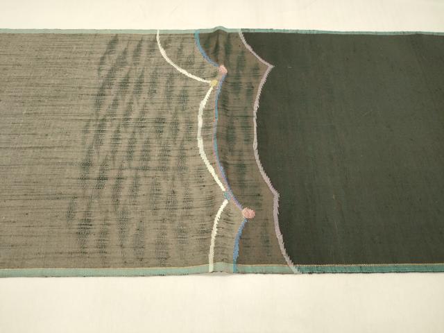 平和屋着物○太鼓柄袋帯 すくい織 紬地 天慶飛鳥文 正絹