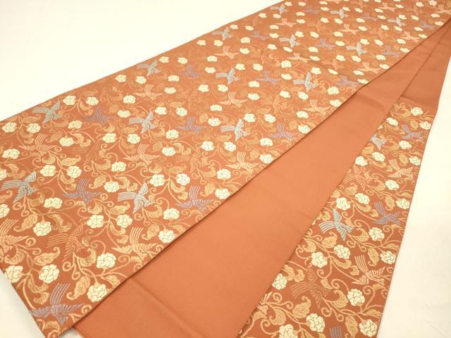 平和屋着物●六通柄　本袋帯　唐織　唐草鳳凰文　金糸　正絹　逸品　DABA0804cm