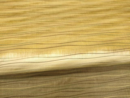 平和屋着物●全通柄袋帯 よろけ縞 正絹 逸品 DABA0809cm