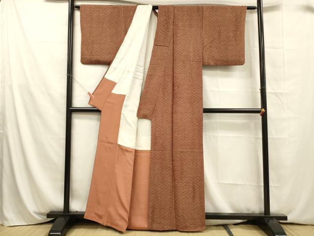 平和屋着物■上質な小紋 霞文 正絹 逸品 DABA0825cm