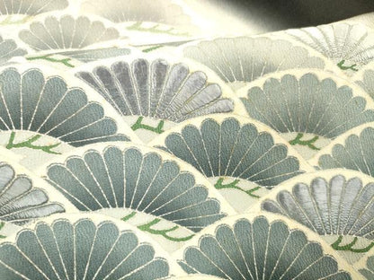 平和屋着物■豪華黒留袖　刺繍　松文　銀彩　正絹　逸品　DABA0850cm