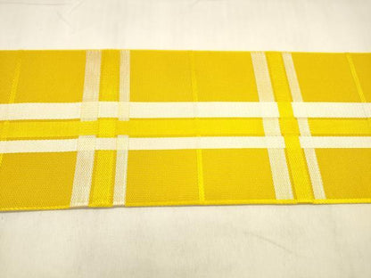 平和屋着物＊夏物　本場筑前博多織　八寸名古屋帯　格子　正絹　逸品　DABA0860cm