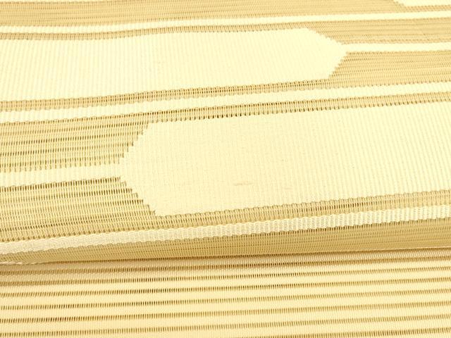 平和屋着物＊夏物 絽綴れ 八寸名古屋帯 横段文 蜂蜜色 正絹 逸品 DABA0863cm