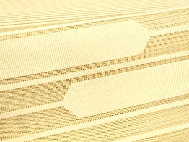 平和屋着物＊夏物 絽綴れ 八寸名古屋帯 横段文 蜂蜜色 正絹 逸品 DABA0863cm