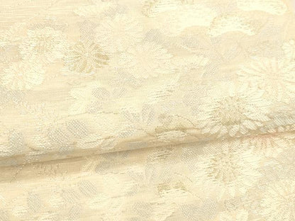 平和屋着物＊夏物 六通柄袋帯 草花文 銀糸 DABA0868cm