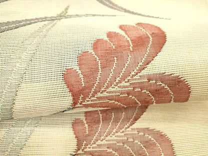 平和屋着物＊夏物 八寸名古屋帯 草花文 正絹 逸品 DABA0872cm
