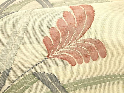 平和屋着物＊夏物 八寸名古屋帯 草花文 正絹 逸品 DABA0872cm