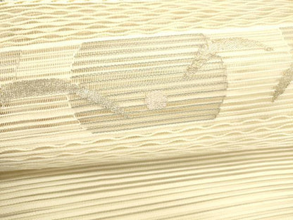 平和屋着物＊夏物 絽綴れ 八寸名古屋帯 露芝文 金銀糸 正絹 逸品 DABA0873cm