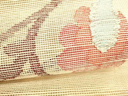 平和屋着物＊夏物 八寸名古屋帯 草花文 DABA0877cm
