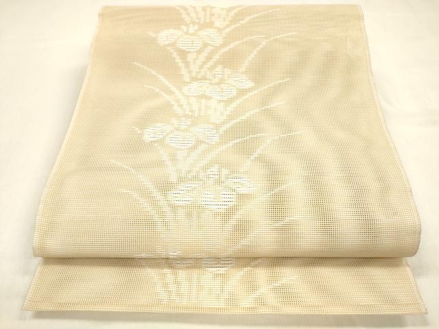 平和屋着物＊夏物 八寸名古屋帯 杜若 DABA0879cm