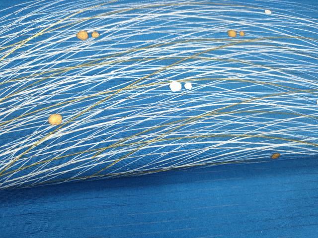 平和屋着物＊夏物　絽塩瀬　九寸名古屋帯　露芝文　金銀彩　正絹　逸品　DABA0893cm