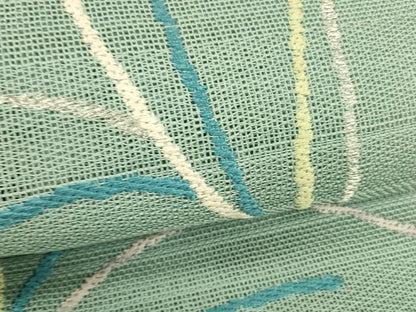 平和屋着物＊夏物 八寸名古屋帯 草葉文 銀糸 正絹 逸品 DABA0894cm