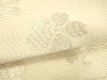 平和屋着物＊夏物 つけ帯 舞桜文 銀糸 正絹 逸品 DABA0896cm