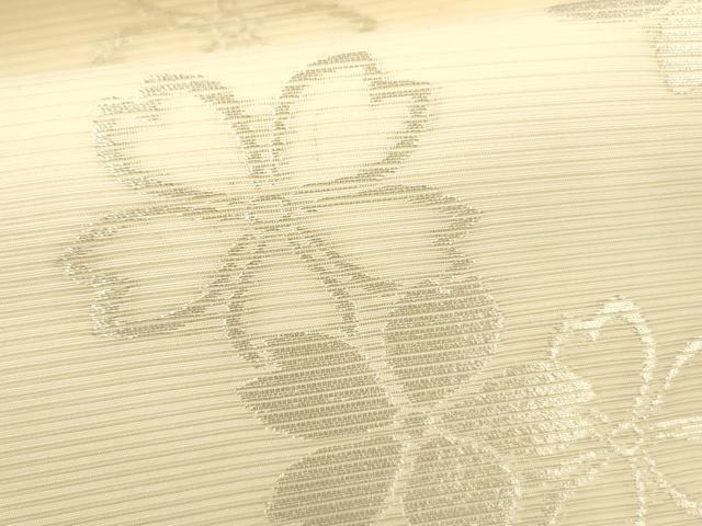 平和屋着物＊夏物 つけ帯 舞桜文 銀糸 正絹 逸品 DABA0896cm