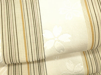 平和屋着物＊夏物 博多織 つけ帯 舞桜間道 DABA0897cm