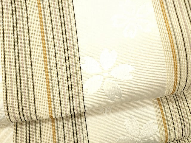 平和屋着物＊夏物 博多織 つけ帯 舞桜間道 DABA0897cm