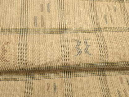 平和屋着物＊夏物 六通柄 京袋帯 格子抽象文 正絹 逸品 DABA0907cm