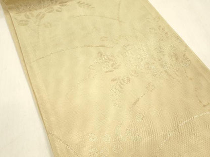 平和屋着物＊夏物 六通柄 京袋帯 草葉文 金糸 正絹 逸品 DABA0909cm