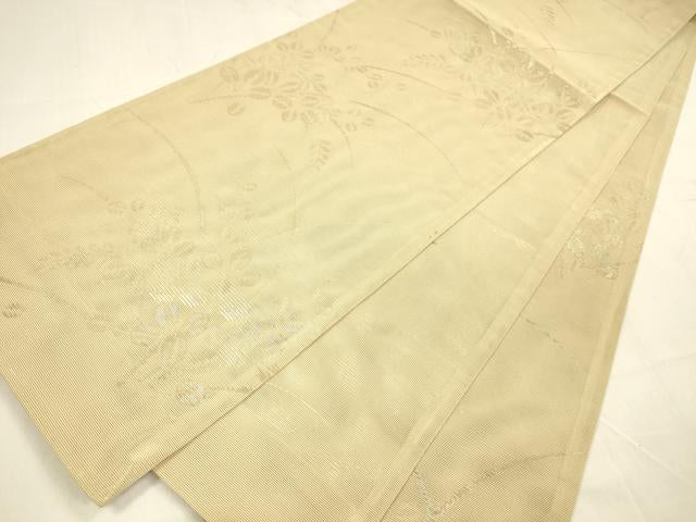 平和屋着物＊夏物　六通柄　京袋帯　草葉文　金糸　正絹　逸品　DABA0909cm 平和屋着物＊夏物 六通柄 京袋帯 草葉文 金糸 正絹 逸品 DABA0909cm