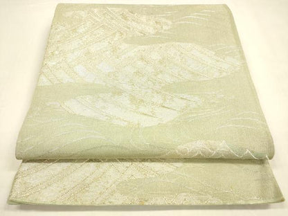 平和屋着物＊夏物 六通柄袋帯 流水文 金銀糸 引箔 正絹 逸品 DABA0912cm