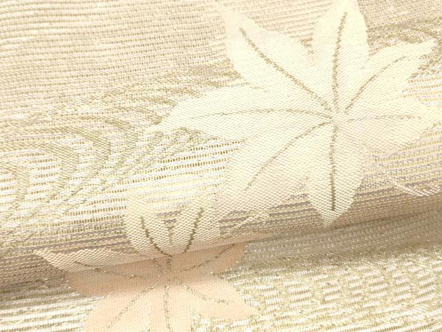 平和屋着物＊夏物 六通柄袋帯 竜田川 金糸 正絹 逸品 DABA0918cm