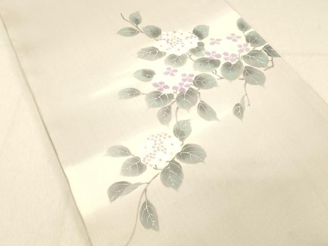 平和屋着物＊夏物 絹芭蕉 太鼓柄袋帯 紫陽花 金銀彩 正絹 逸品 DABA0925cm