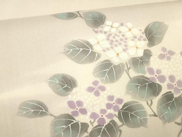 平和屋着物＊夏物 絹芭蕉 太鼓柄袋帯 紫陽花 金銀彩 正絹 逸品 DABA0925cm