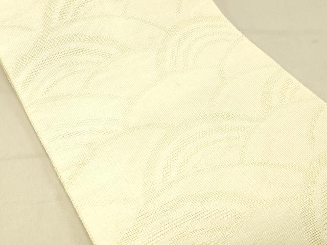 平和屋着物＊夏物 八寸名古屋帯 流水文 鳥の子色 DABA0928cm