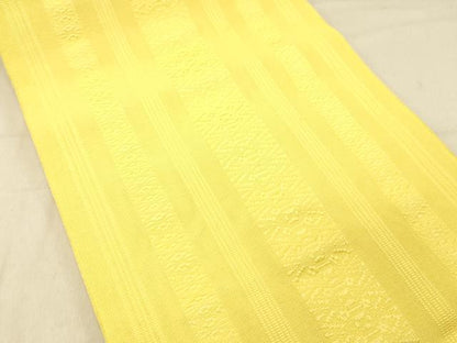 平和屋着物＊夏物 博多織 八寸名古屋帯 献上 菜の花色 DABA0929cm