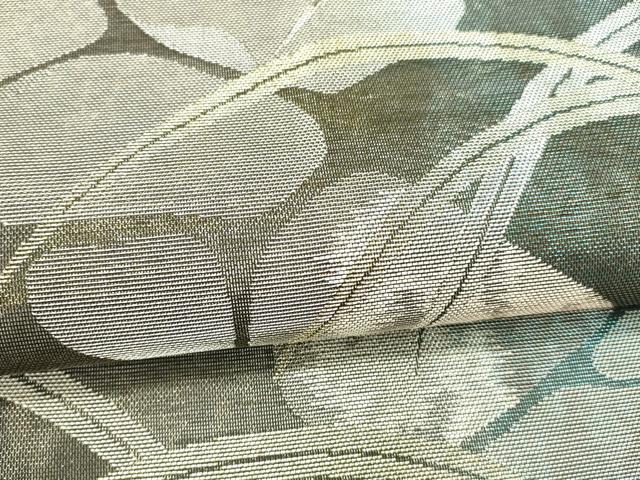 平和屋着物＊夏物 六通柄袋帯 草葉文 金銀糸 引箔 正絹 逸品 DABA0931cm