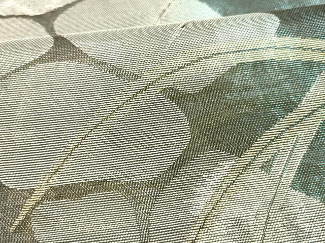 平和屋着物＊夏物 六通柄袋帯 草葉文 金銀糸 引箔 正絹 逸品 DABA0931cm