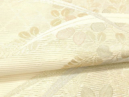 平和屋着物＊夏物 六通柄袋帯 草葉文 金銀糸 正絹 逸品 DABA0932cm