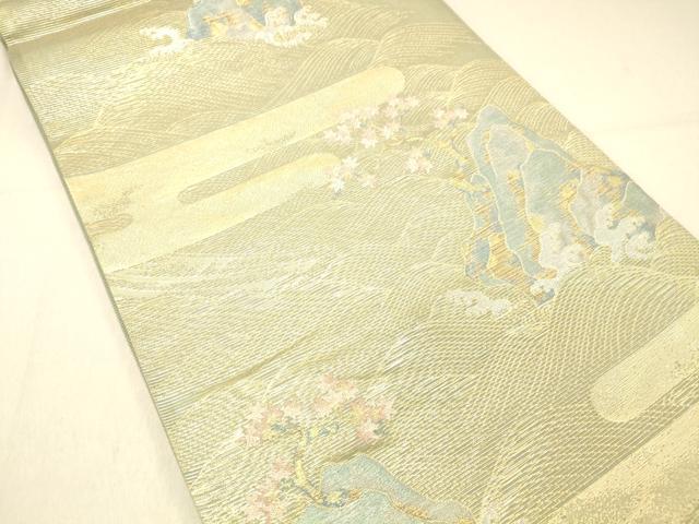 平和屋着物＊夏物　六通柄袋帯　松島　金銀糸　正絹　逸品　DABA0933cm 平和屋着物＊夏物 六通柄袋帯 松島 金銀糸 正絹 逸品 DABA0933cmの通販