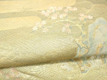 平和屋着物＊夏物 六通柄袋帯 松島 金銀糸 正絹 逸品 DABA0933cm
