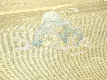 平和屋着物＊夏物 六通柄袋帯 松島 金銀糸 正絹 逸品 DABA0933cm