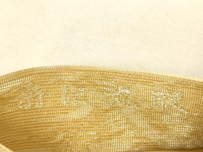 平和屋着物＊夏物 六通柄袋帯 扇に丸取 金銀糸 正絹 逸品 DABA0939cm
