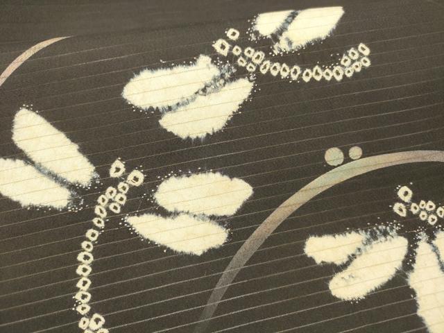 平和屋着物＊夏物 絽塩瀬 九寸名古屋帯 絞り 蜻蛉露芝文